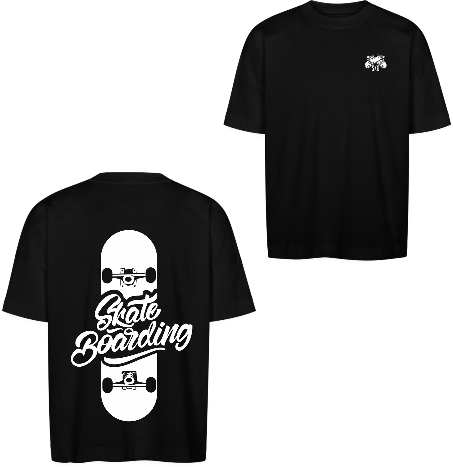 Oversize Shirt Black and White Skateboarding