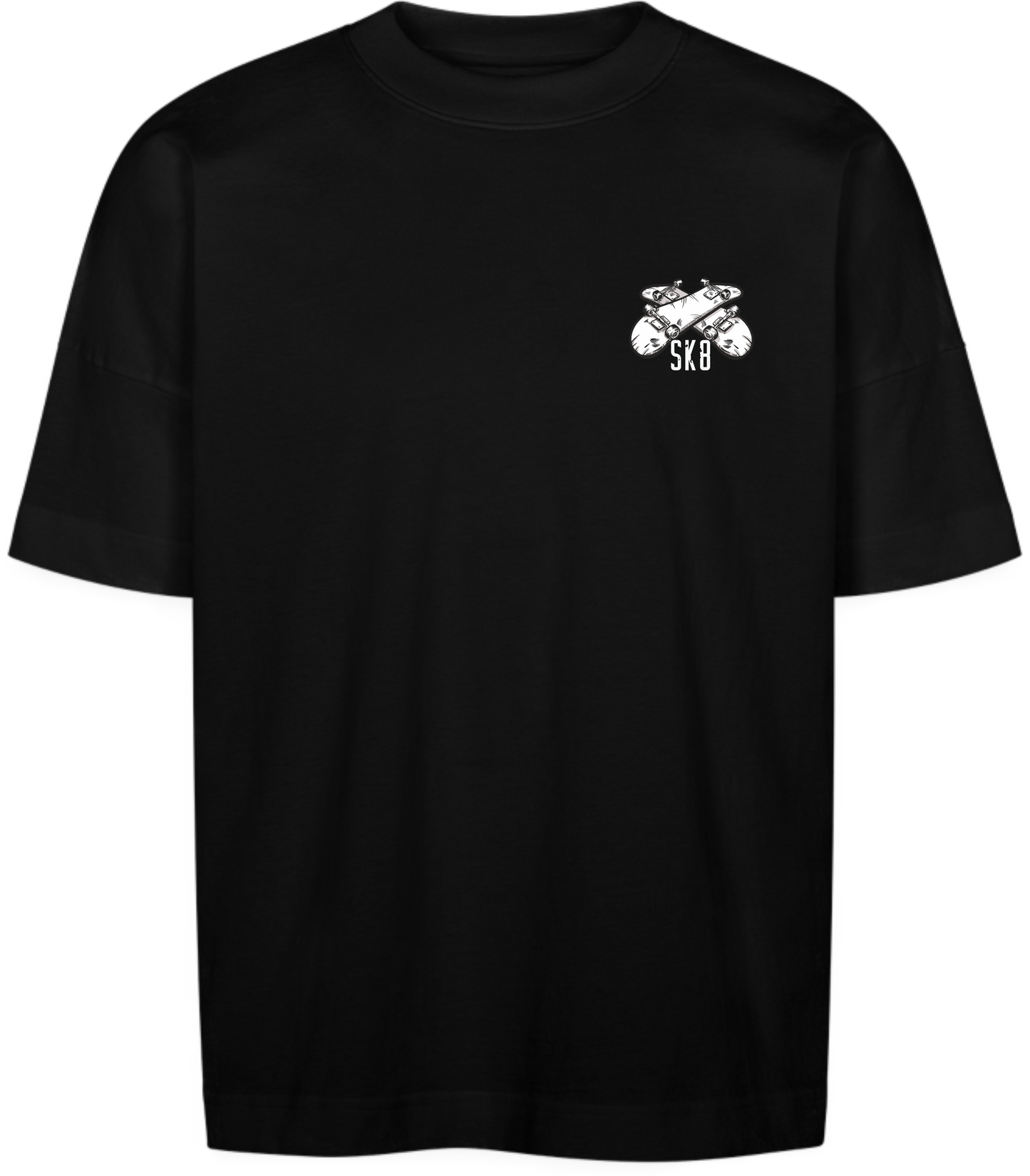 Oversize Shirt Black and White Skateboarding