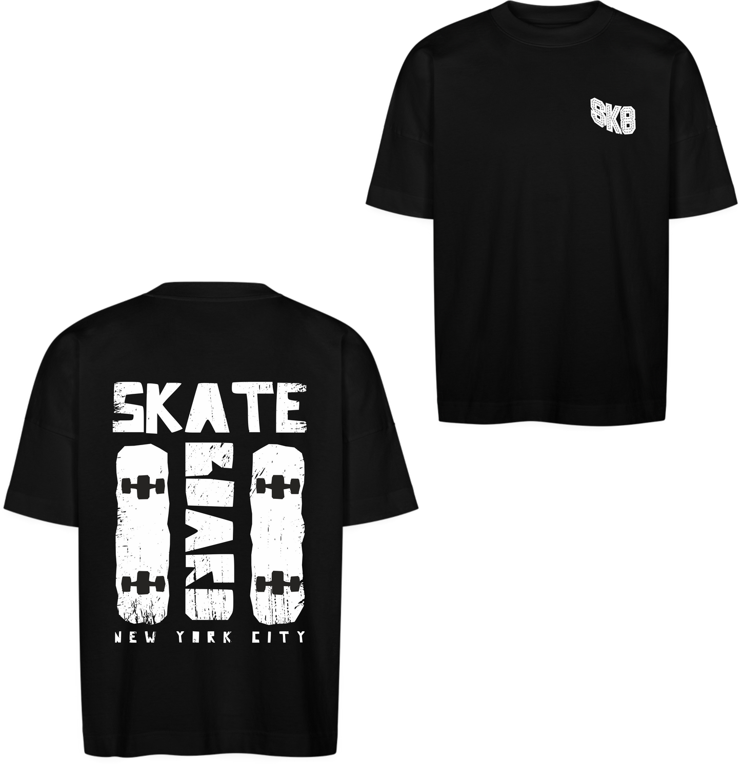 Oversize Shirt Skate Typo