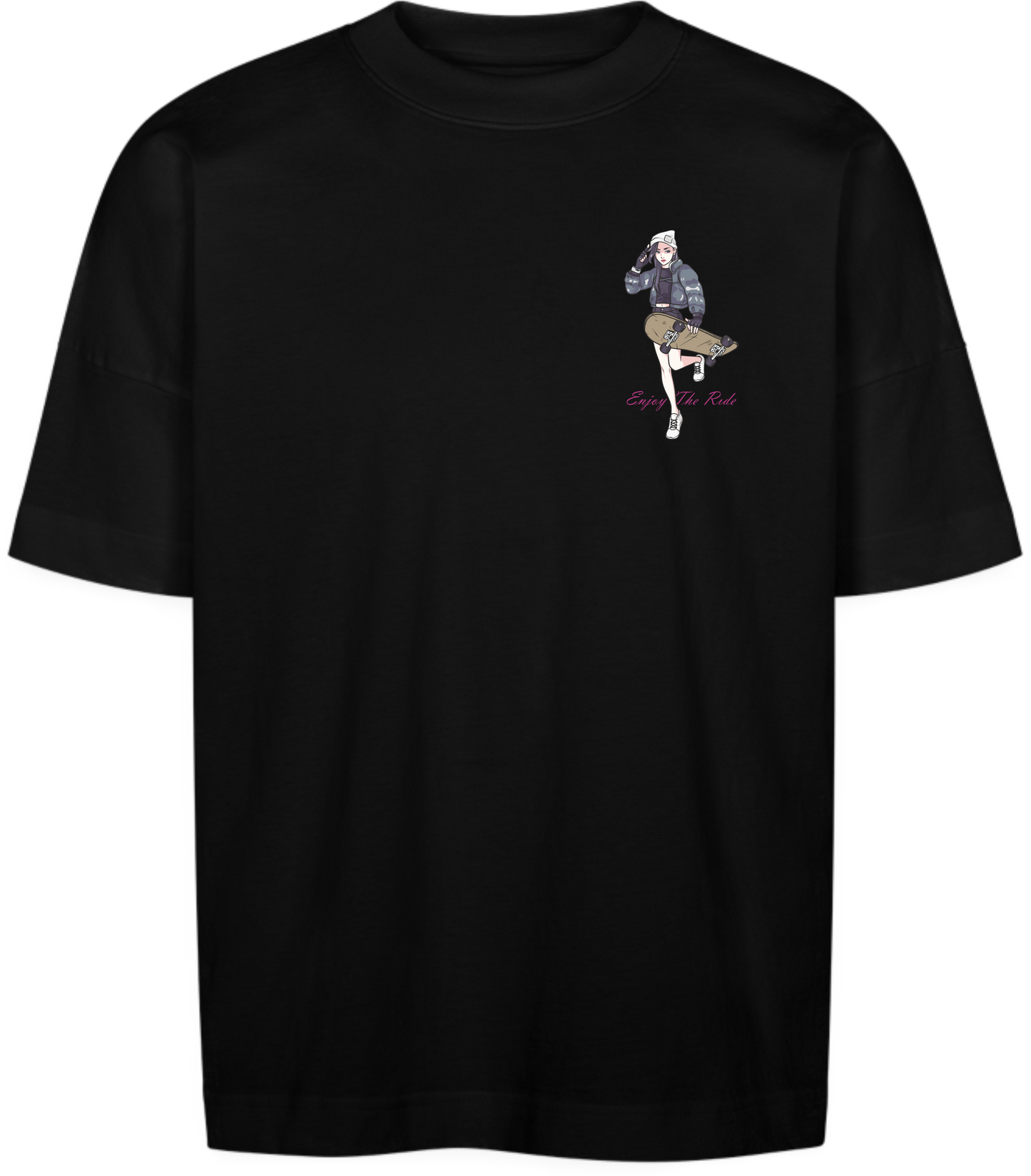 Oversize Shirt Asian Skater Girl