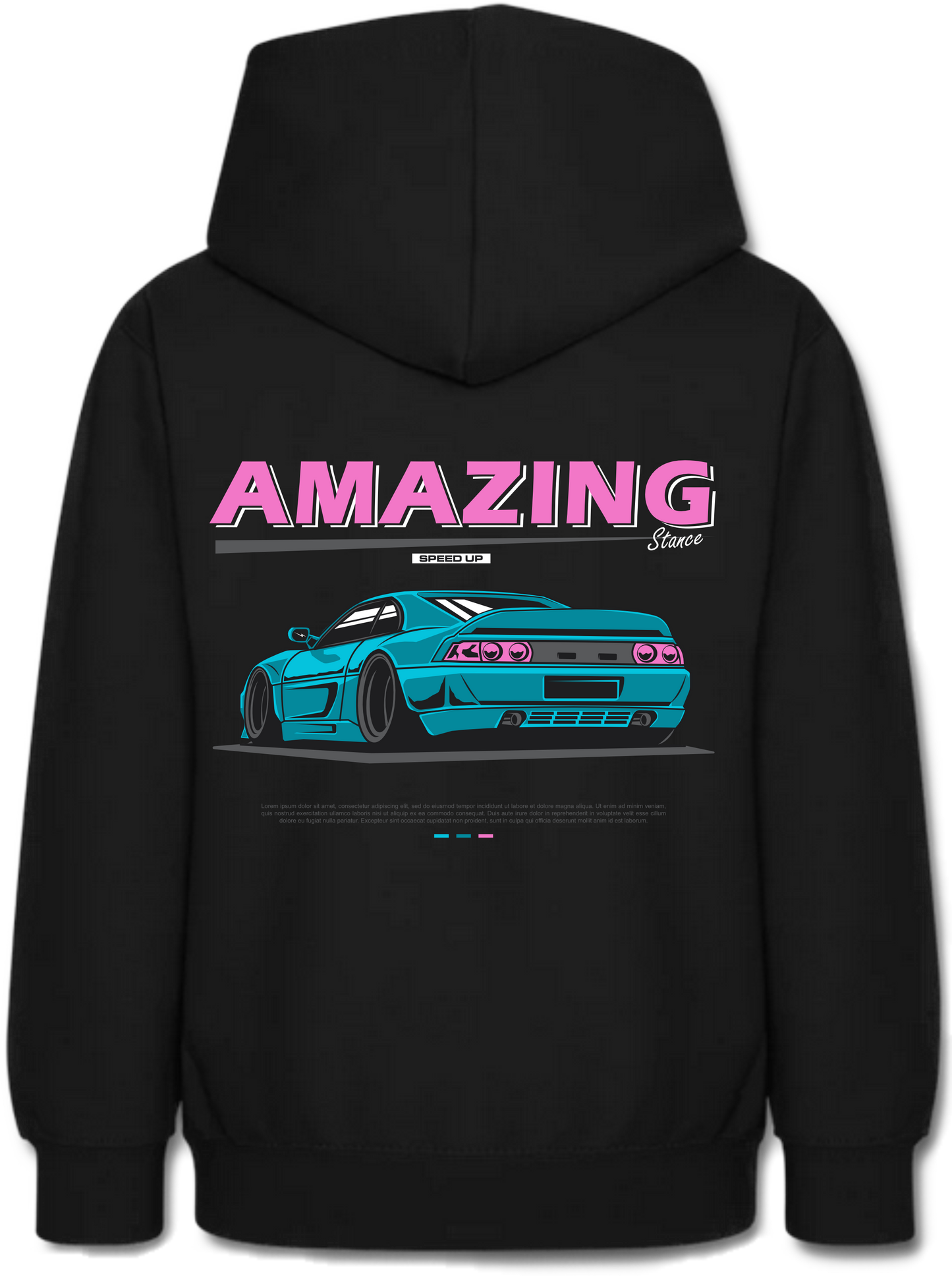 Oversize Hoodie mit Urban Neon Car